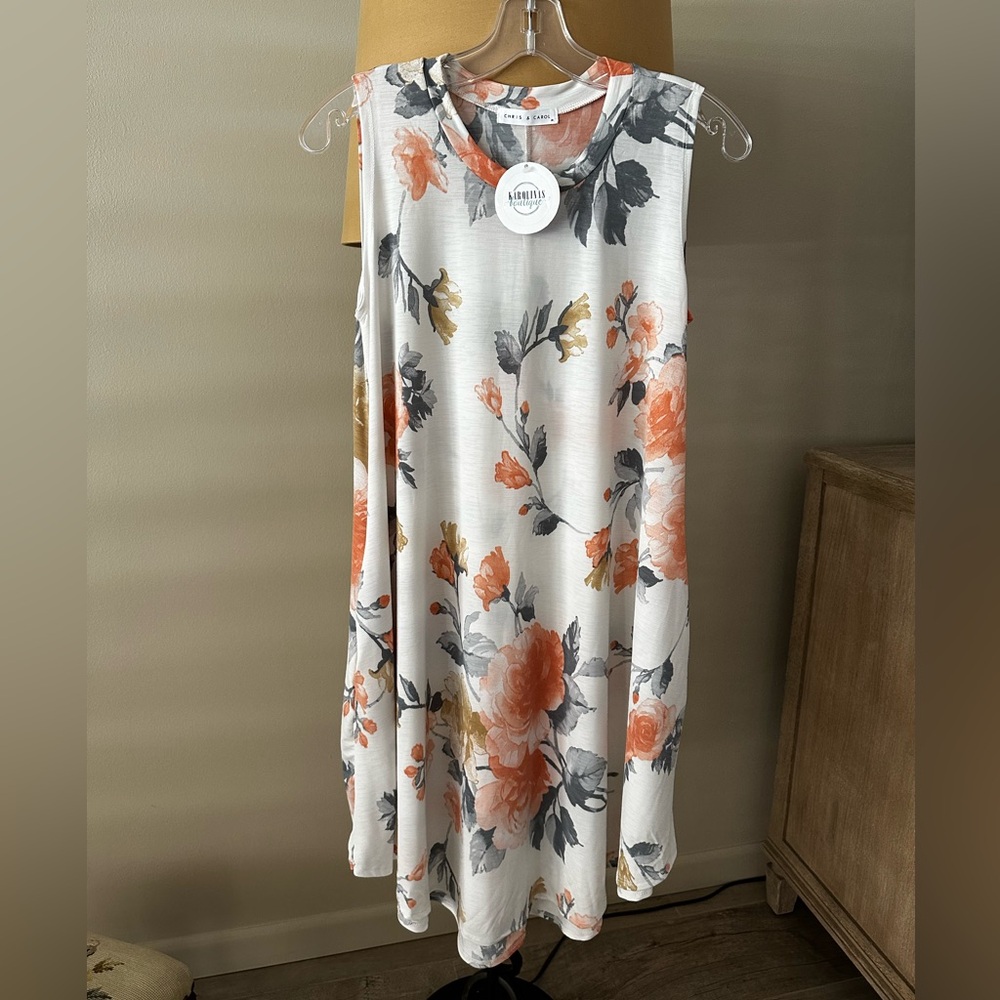 Sleeveless Floral Dress